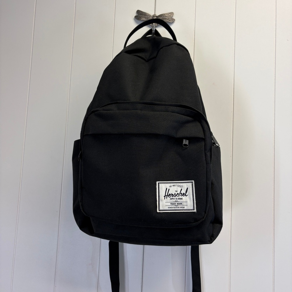 Herschel Supply Co Backpack Unisex Large Black Classic Zippered School Bag